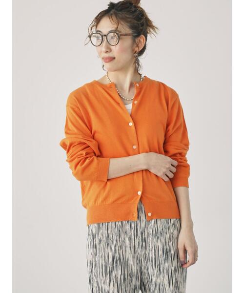 Lugnoncure（ルノンキュール）の「【UVカット】強撚コットンクルーカーディガン（カーディガン/ボレロ・レディース・ブラック/ブルー/グレー/オレンジ・F）」の11枚目の写真