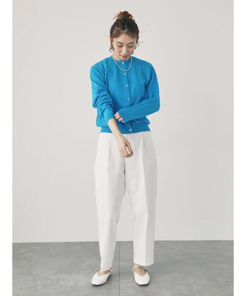 Lugnoncure（ルノンキュール）の「【UVカット】強撚コットンクルーカーディガン（カーディガン/ボレロ・レディース・ブラック/ブルー/グレー/オレンジ・F）」の12枚目の写真