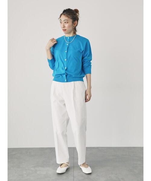 Lugnoncure（ルノンキュール）の「【UVカット】強撚コットンクルーカーディガン（カーディガン/ボレロ・レディース・ブラック/ブルー/グレー/オレンジ・F）」の13枚目の写真