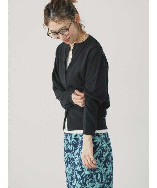 Lugnoncure（ルノンキュール）の「【UVカット】強撚コットンクルーカーディガン（カーディガン/ボレロ・レディース・ブラック/ブルー/グレー/オレンジ・F）」の18枚目の写真