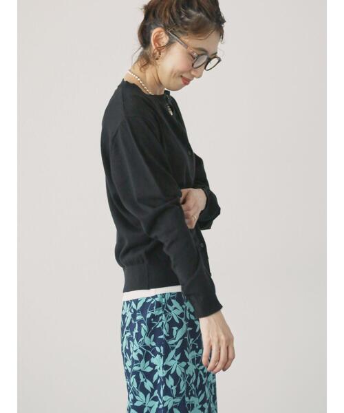 Lugnoncure（ルノンキュール）の「【UVカット】強撚コットンクルーカーディガン（カーディガン/ボレロ・レディース・ブラック/ブルー/グレー/オレンジ・F）」の20枚目の写真