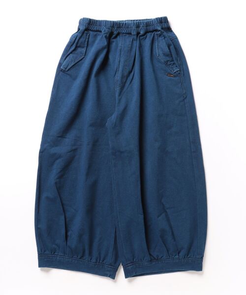 SUPER HAKKA(スーパーハッカ)の「カラーインレイデニムストレッチボリュームパンツ(デニムパンツ・レディース・ネイビー/マスタード/カーキ・M/S)」の4枚目の写真