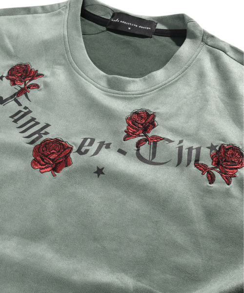 neos（ネオス）の「【neos】ルーズシルエット フェイクスウェード 薔薇 ローズ 刺繍 ロゴ ハーフスリーブ Tシャツ（Tシャツ/カットソー・メンズ・ブラック/ブラウン/グリーン・MEDIUM/LARGE/X-LARGE）」の20枚目の写真
