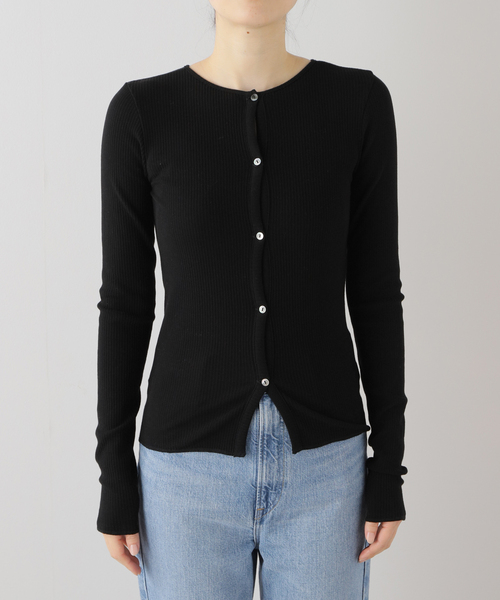 Plage floche rib カーディガン Plage - plage floche rib カーディガンの通販 by