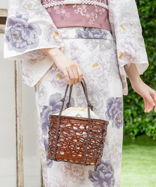 Honeys（ハニーズ）の「浴衣かごバッグ（透かし楕円大）（和装