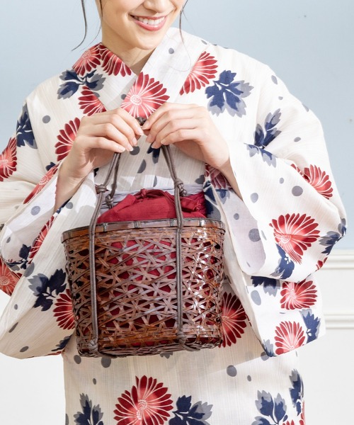 Honeys（ハニーズ）の「浴衣かごバッグ（透かし楕円大）（和装小物