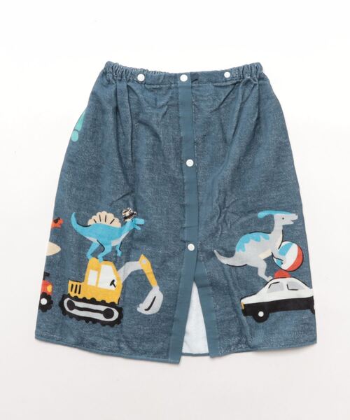 SLAP SLIP（スラップスリップ）の「恐竜人魚プリントラップタオル（スイムグッズ・キッズ・ブルー系その他/ネイビー・FREE）」の2枚目の写真