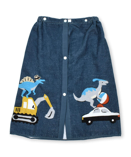 SLAP SLIP（スラップスリップ）の「恐竜人魚プリントラップタオル（スイムグッズ・キッズ・ブルー系その他/ネイビー・FREE）」の9枚目の写真