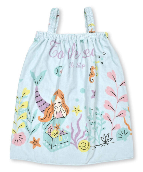 SLAP SLIP（スラップスリップ）の「恐竜人魚プリントラップタオル（スイムグッズ・キッズ・ブルー系その他/ネイビー・FREE）」の15枚目の写真