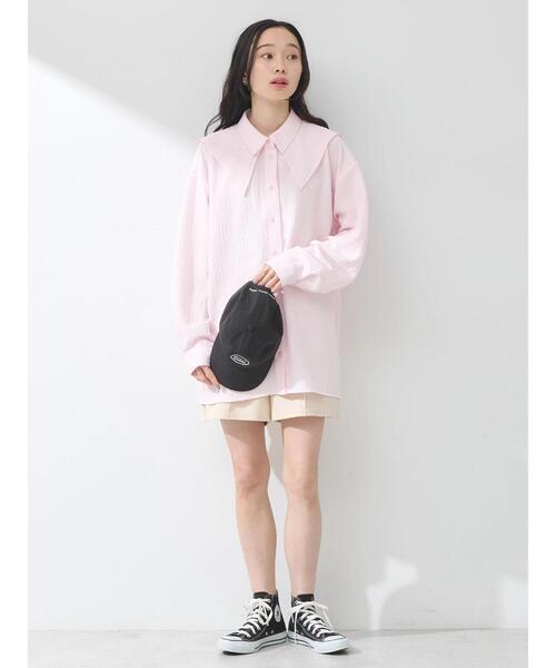 新品入荷 セール】ダブルカラーシャツ（シャツ/ブラウス）｜earth トップス