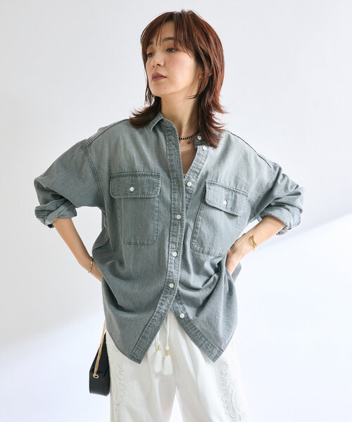 RIVE DOROITE 【MONN.:. （モン）】ビッグデニムシャツ セール】MONN.:./ビッグデニムシャツ（シャツ/ブラウス）｜RIVE
