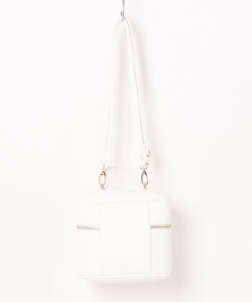 Jewelna Rose(ジュエルナローズ)の「JEWELNA by Jewelna Rose バニティショルダーバッグ 16204(ショルダーバッグ・レディース・ホワイト/ブラック/グレイッシュベージュ・FREE)」の4枚目の写真