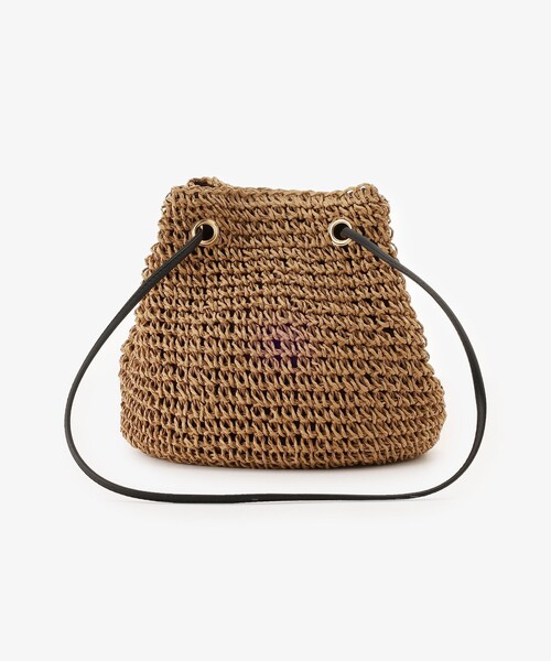 Afternoon Tea（アフタヌーンティー）の「タッセル付きショルダーバッグ（かごバッグ・レディース・ブラウン/ピンク/グレー・ONE SIZE）」の4枚目の写真