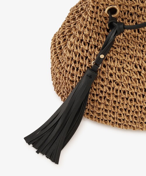 Afternoon Tea（アフタヌーンティー）の「タッセル付きショルダーバッグ（かごバッグ・レディース・ブラウン/ピンク/グレー・ONE SIZE）」の7枚目の写真