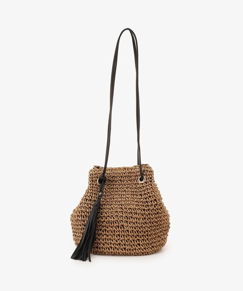 Afternoon Tea（アフタヌーンティー）の「タッセル付きショルダーバッグ（かごバッグ・レディース・ブラウン/ピンク/グレー・ONE SIZE）」の8枚目の写真