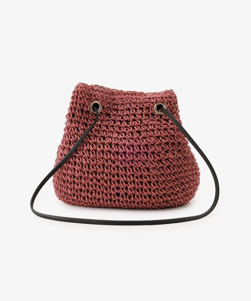 Afternoon Tea（アフタヌーンティー）の「タッセル付きショルダーバッグ（かごバッグ・レディース・ブラウン/ピンク/グレー・ONE SIZE）」の9枚目の写真