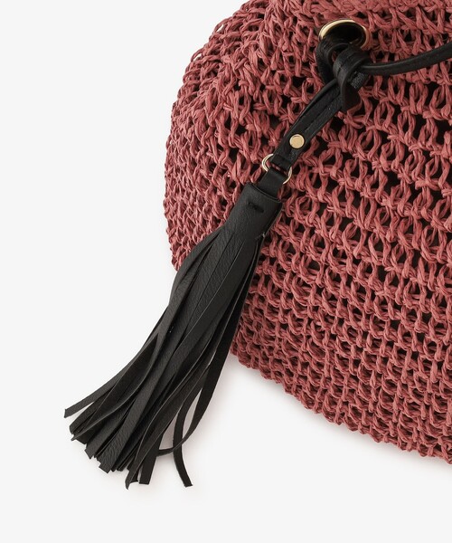 Afternoon Tea（アフタヌーンティー）の「タッセル付きショルダーバッグ（かごバッグ・レディース・ブラウン/ピンク/グレー・ONE SIZE）」の12枚目の写真