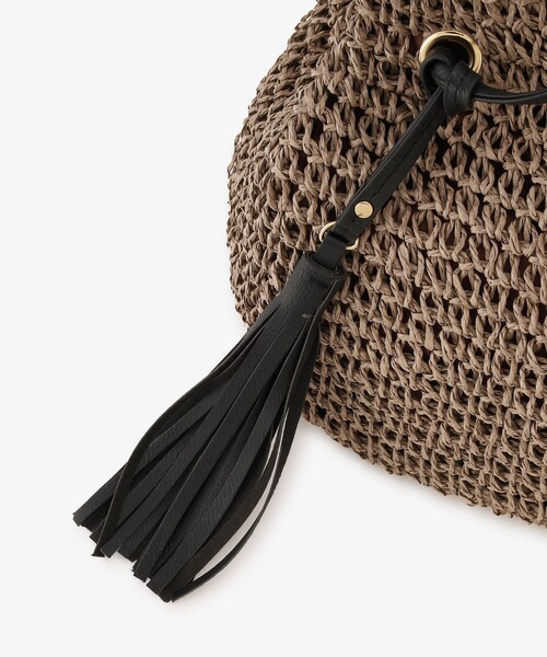 Afternoon Tea（アフタヌーンティー）の「タッセル付きショルダーバッグ（かごバッグ・レディース・ブラウン/ピンク/グレー・ONE SIZE）」の17枚目の写真