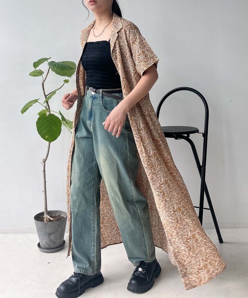 AS KNOW AS plus（アズノゥアズプラス）の「◎ウエスト結び開襟ワンピ