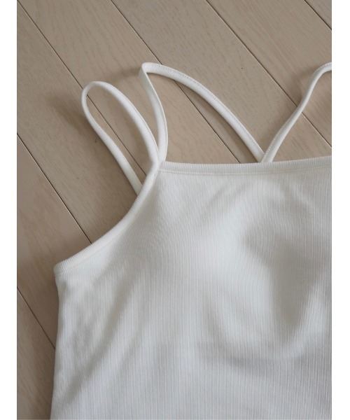 TRUNC(トランクエイティーエイト)の「Rib Back Cross Camisole(キャミソール・レディース・チャコールグレー/ブラック/アイボリー・FREE)」の13枚目の写真