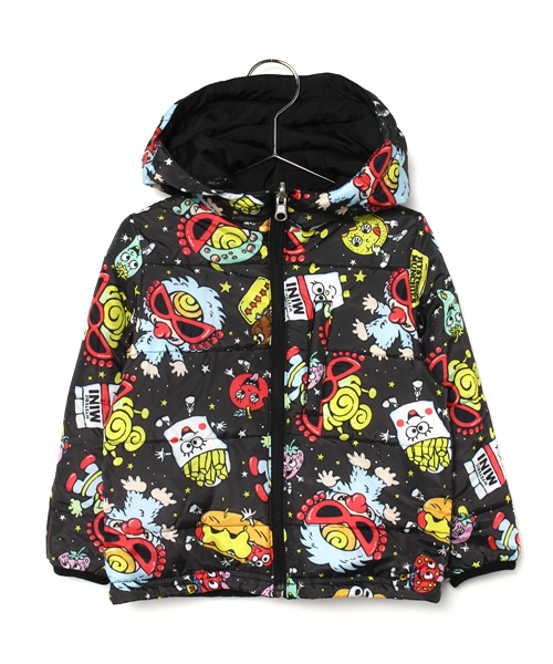 HYSTERIC MINI（ヒステリックミニ）の「HUNGRY MONSTER WORLD with U リバーシブル ジャケット（ダウンジャケット/コート・キッズ・レッド/ターコイズブルー/ブラック・120/100/110）」の6枚目の写真