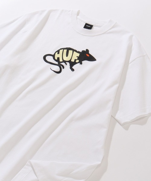 HUF(ハフ)の「【HUF/ハフ】MANS BEST FRIEND S/S TEE / マンズ ベストフレンド ショートスリーブTシャツ(Tシャツ/カットソー・メンズ・ホワイト/ブラック・S/M/L/XL)」の5枚目の写真
