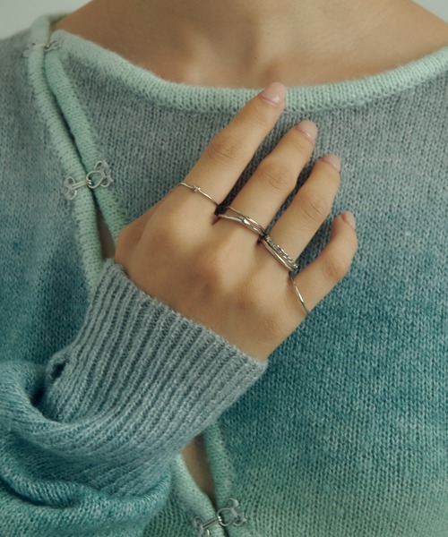 GOLDY（ゴールディ）の「7PCS セット ツイスト ラインド リング（リング・レディース・ゴールド/シルバー・FREE）」の6枚目の写真