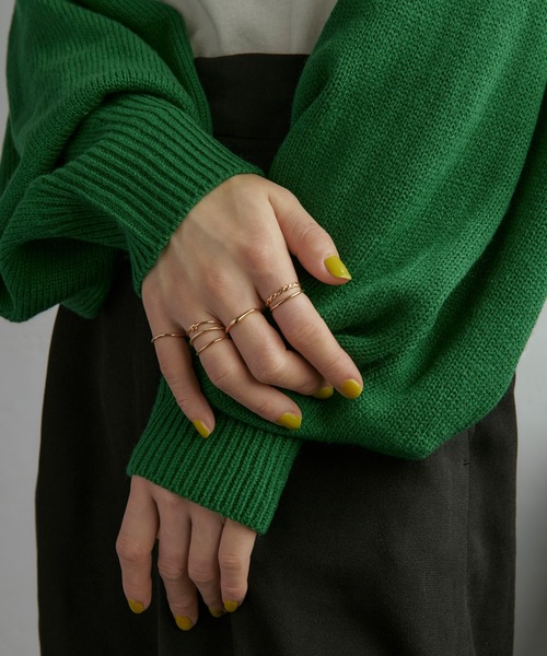 GOLDY（ゴールディ）の「7PCS セット ツイスト ラインド リング（リング・レディース・ゴールド/シルバー・FREE）」の4枚目の写真