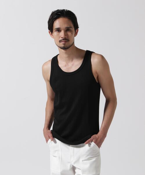 AVIREX（アヴィレックス）の「RANDOM RIB TANK TOP / ランダムリブ タンクトップ / AVIREX / アヴィレックス（タンクトップ・メンズ・ブラック/ホワイト/オリーブ系・XL/M/L）」の4枚目の写真