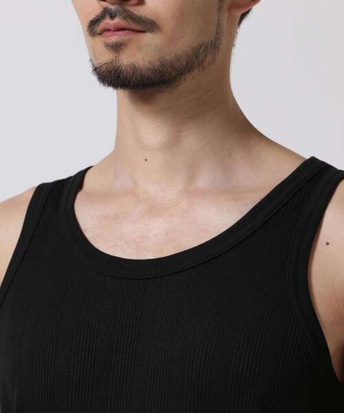 AVIREX（アヴィレックス）の「RANDOM RIB TANK TOP / ランダムリブ タンクトップ / AVIREX / アヴィレックス（タンクトップ・メンズ・ブラック/ホワイト/オリーブ系・XL/M/L）」の8枚目の写真