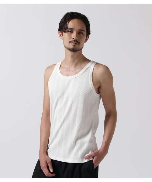 AVIREX（アヴィレックス）の「RANDOM RIB TANK TOP / ランダムリブ タンクトップ / AVIREX / アヴィレックス（タンクトップ・メンズ・ブラック/ホワイト/オリーブ系・XL/M/L）」の13枚目の写真