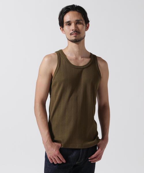 AVIREX（アヴィレックス）の「RANDOM RIB TANK TOP / ランダムリブ タンクトップ / AVIREX / アヴィレックス（タンクトップ・メンズ・ブラック/ホワイト/オリーブ系・XL/M/L）」の17枚目の写真