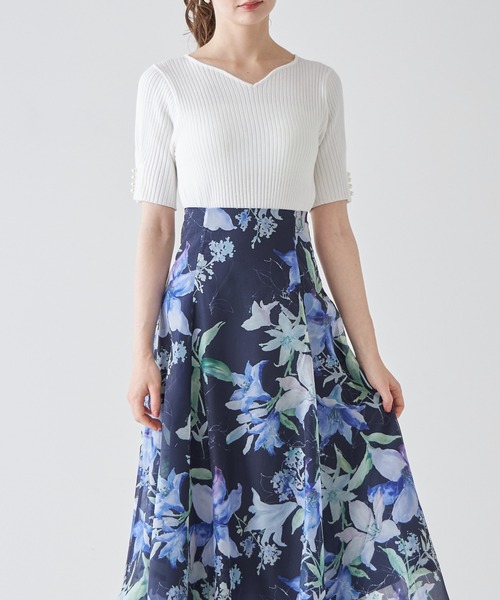 tocco closet(トッコ クローゼット)の「パール付きタックスリーブリブニットプルオーバー(ニット/セーター・レディース・ピンク系その他/ブラック/オフホワイト・M)」の6枚目の写真