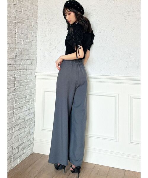 RESEXXY(リゼクシー)の「ウエストオープンワイドパンツ(その他パンツ・レディース・ブラウン/アイボリー/チャコールグレー・FREE)」の14枚目の写真