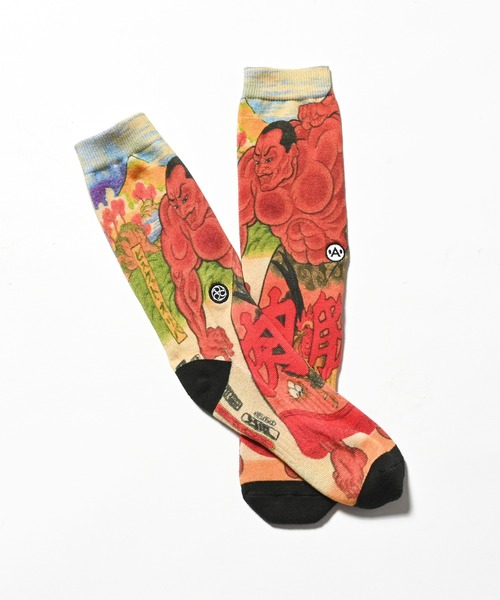 Lafayette（ラファイエット）の「A-KILLER × THREE TIDES TATTOO x バキ道 / グラップラー刃牙 SOCKS ビスケットオリバ 靴下 bkakttt-002（ソックス/靴下・メンズ・マルチ・ONE SIZE）」の4枚目の写真