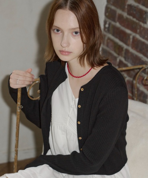 GIUNON（ジウノン）の「mini beads necklace / ミニビーズネックレス（ネックレス・レディース・レッド/ブラック・FREE）」の9枚目の写真