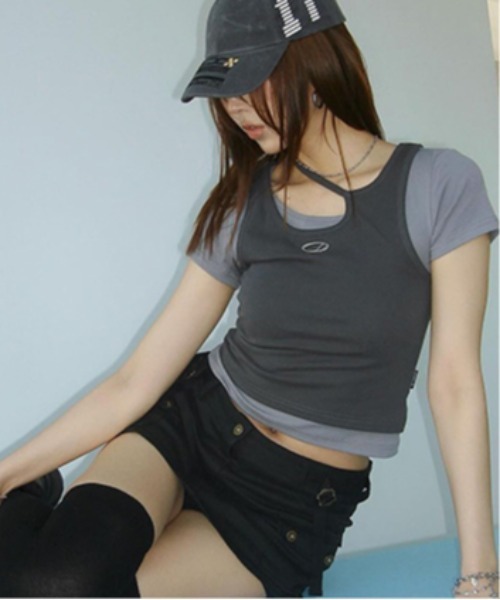 SIGNITURE 2WAY LAYERED T SHIRTS（Tシャツ/カットソー）｜ODD STUDIO（オッドスタジオ）