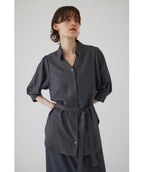RIM.ARK◆24AW/Skipper collar SH/半袖シャツ/FREE/ポリエステル/460HAS30-0151 RIM.ARK（リムアーク）の「Skipper collar SH（シャツ/ブラウス