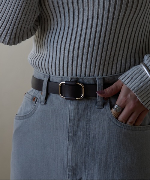 Lien Select（リエンセレクト）の「ノンホールレザーベルト 本革（ベルト・レディース・ベージュ/ブラウン系その他/ブラック×シルバー/ブラック×ゴールド/ブラウン系その他2/ブラウン系その他3/ブラウン系その他4/グレー系その他/ベージュ系その他/グレー系その他2/ベージュ系その他2/ブラック×ブラック/ブラウン系その他5/ブラウン系その他6/ブラック系その他2/ブラウン系1/ブラウン系2/ブラック系その他/ブラック系その他4/ベージュ系その他4/ブラック系その他3/ベージュ系その他3・FREE）」の8枚目の写真