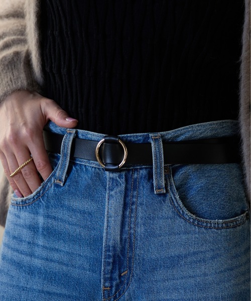 Lien Select（リエンセレクト）の「ノンホールレザーベルト 本革（ベルト・レディース・ベージュ/ブラウン系その他/ブラック×シルバー/ブラック×ゴールド/ブラウン系その他2/ブラウン系その他3/ブラウン系その他4/グレー系その他/ベージュ系その他/グレー系その他2/ベージュ系その他2/ブラック×ブラック/ブラウン系その他5/ブラウン系その他6/ブラック系その他2/ブラウン系1/ブラウン系2/ブラック系その他/ブラック系その他4/ベージュ系その他4/ブラック系その他3/ベージュ系その他3・FREE）」の6枚目の写真