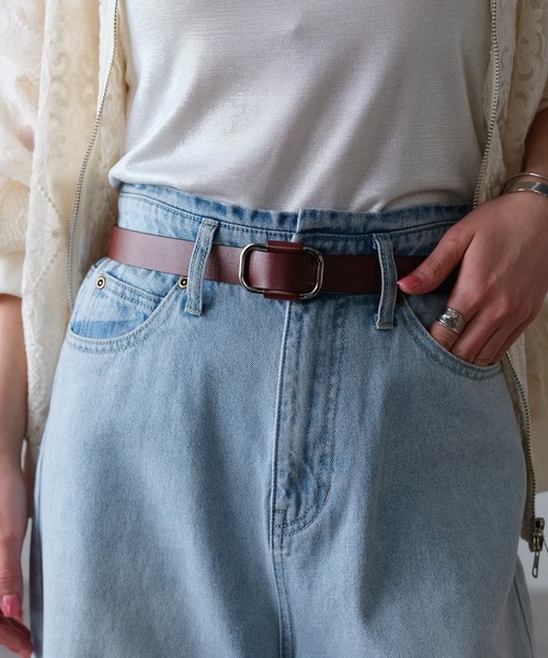 PUBLIC TOKYO ノンホールレザーベルト PUBLIC TOKYO（パブリックトウキョウ）の「レザーノンホール