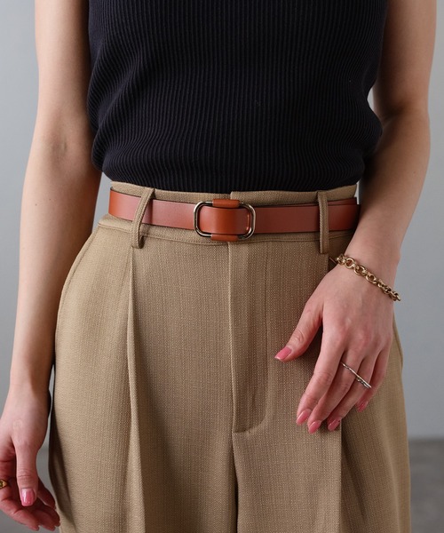 Lien Select（リエンセレクト）の「ノンホールレザーベルト 本革（ベルト・レディース・ベージュ/ブラウン系その他/ブラック×シルバー/ブラック×ゴールド/ブラウン系その他2/ブラウン系その他3/ブラウン系その他4/グレー系その他/ベージュ系その他/グレー系その他2/ベージュ系その他2/ブラック×ブラック/ブラウン系その他5/ブラウン系その他6/ブラック系その他2/ブラウン系1/ブラウン系2/ブラック系その他/ブラック系その他4/ベージュ系その他4/ブラック系その他3/ベージュ系その他3・FREE）」の12枚目の写真