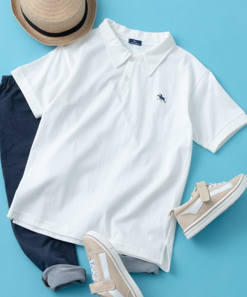 POLO CHAMPS / ポロチャンプス 】 ワンポイント刺繍 サイドスリット