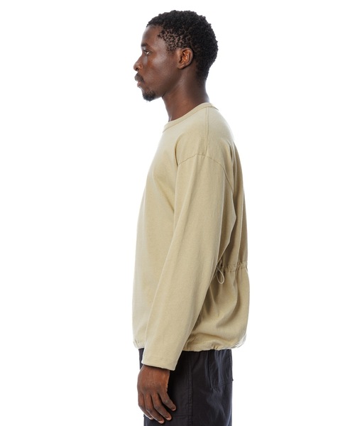 Sandinista(サンディニスタ)の「Elastic L-S Tee / ゴム紐入り長袖Tシャツ(Tシャツ/カットソー・メンズ・ベージュ系その他/ナチュラル/ブラック/チャコール・SMALL/LARGE/MEDIUM)」の5枚目の写真