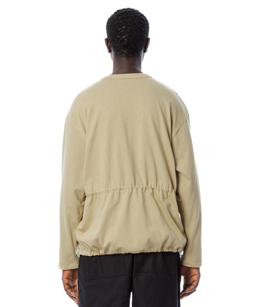 Sandinista(サンディニスタ)の「Elastic L-S Tee / ゴム紐入り長袖Tシャツ(Tシャツ/カットソー・メンズ・ベージュ系その他/ナチュラル/ブラック/チャコール・SMALL/LARGE/MEDIUM)」の6枚目の写真