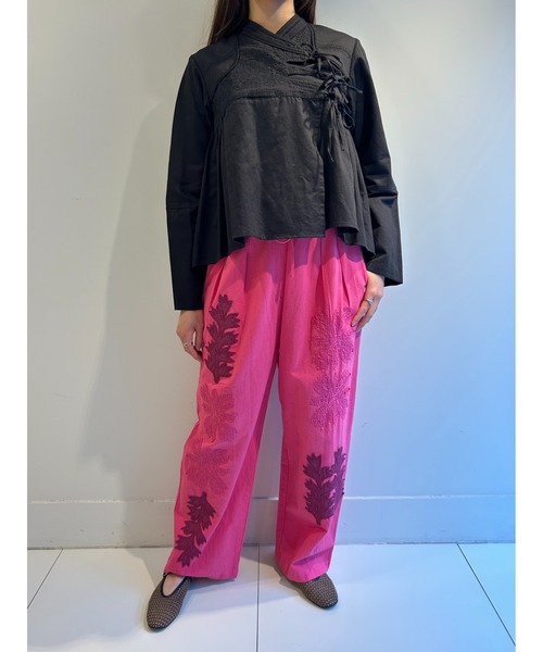 sara mallika（サラ マリカ）の「C.LINEN RABARI LONG SLEEVE JACKET