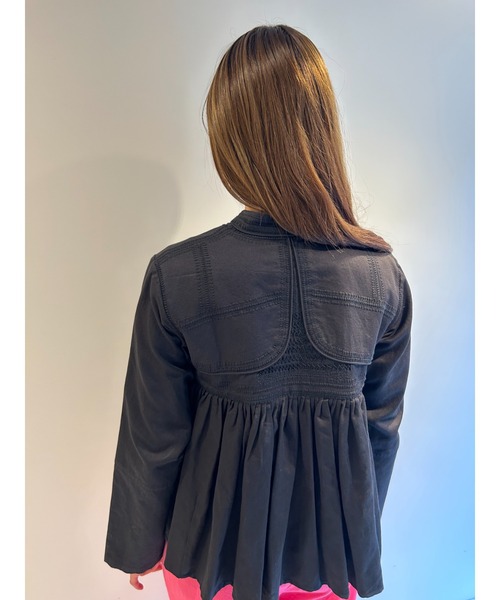 sara mallika（サラ マリカ）の「C.LINEN RABARI LONG SLEEVE JACKET