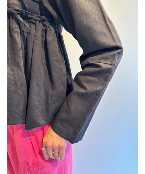 sara mallika（サラ マリカ）の「C.LINEN RABARI LONG SLEEVE JACKET