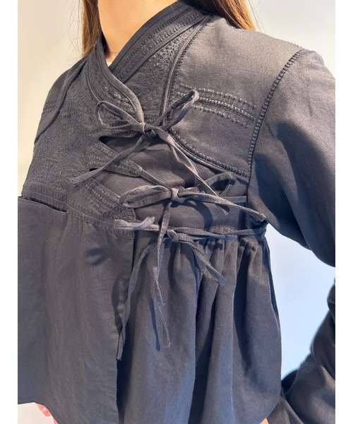 sara mallika（サラ マリカ）の「C.LINEN RABARI LONG SLEEVE JACKET