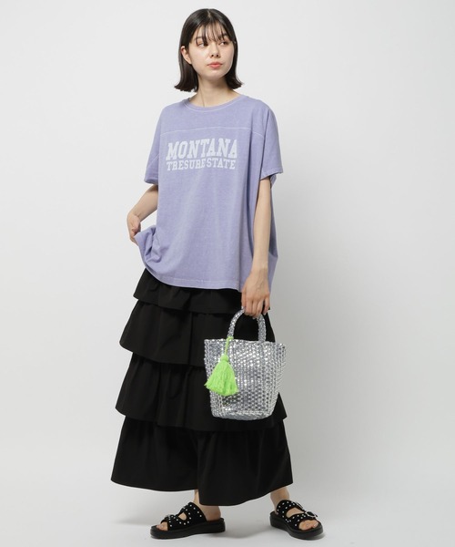 niko and...（ニコアンド）の「アソートピグメントBIGプルオーバー（Tシャツ/カットソー・レディース・パープル/チャコール/ブラウン/ベージュ・MEDIUM/LARGE）」の22枚目の写真